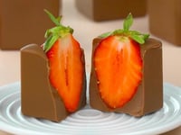 Photo de la Recette: Bouchées de Fraises Chocolatées