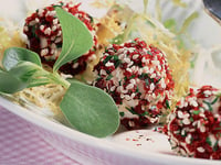 Photo de la Recette: Boulettes de Fromage Panées aux Cranberries