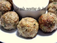 Photo de la Recette: Boulettes de Veau au Quinoa et sa Sauce Piquante au Yogourt