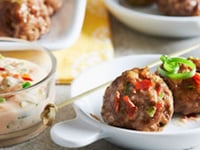 Photo de la Recette: Boulettes de Viande à la Sauce Thaïlandaise pour Tremper