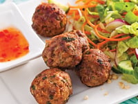 Photo de la Recette: Boulettes Frites de Boeuf et Porc à la Coriandre