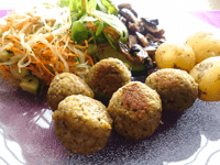 Photo de la Recette: Boulettes Véganes à L'aubergine