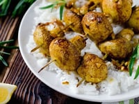 Photo de la Recette: Brochettes de Champignons de Paris au Citron