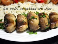 Photo de la Recette: BROCHETTES DE CHAMPIGNONS