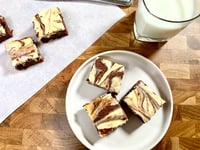 Photo de la Recette: Brownies Marbrés au Gâteau au Fromage