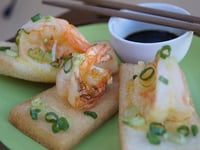 Photo de la Recette: CANAPÉS AUX CREVETTES (Chinoise)