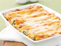 Photo de la Recette: CANNELLONI AU FROMAGE, AU POULET ET AU BROCOLI