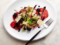 Photo de la Recette: Carpaccio de Boeuf et copeaux de Cheddar