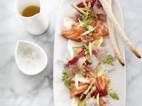 Photo de la Recette: CARPACCIO DE DORADE ET SAUMON D'ALBA PEZONE