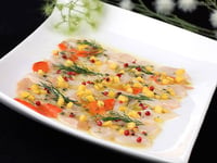 Photo de la Recette: Carpaccio de Saint-Jacques à la Mangue