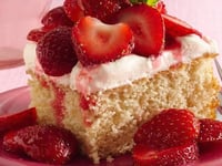 Photo de la Recette: Carrés de Gâteau Sablé aux Fraises