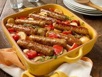 Photo de la Recette: Casserole de Légumes et de Saucisses Pur Porc