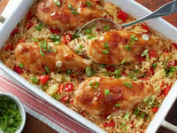 Photo de la Recette: Casserole de Poulet Teriyaki et de Riz à L’ananas