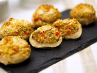 Photo de la Recette: Champignons Farcies aux Poivrons et Cretons
