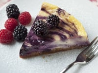 Photo de la Recette: Cheesecake Marbré aux Myrtilles