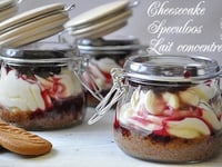 Photo de la Recette: Cheesecake Sans Cuisson en Verrines aux Spéculoos et Lait Concentré Sucré