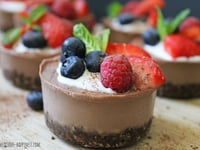 Photo de la Recette: Cheesecakes Double Choco (sans gluten, 100% végétal & sans cuisson)