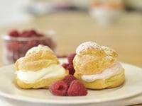 Photo de la Recette: Choux à la Crème au Citron et aux Framboises