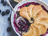 Photo de la Recette: Cobbler Banane, Myrtille et Noisette