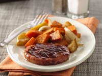 Photo de la Recette: Côtelettes de Porc Fumé aux Pommes et aux Patates Douces