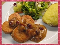 Photo de la Recette: Coeur de Porc aux Cramberries pour mon Valentin