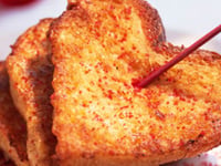 Photo de la Recette: Cœurs de Pain Perdu à L’eau de Rose