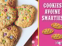 Photo de la Recette: COOKIES D'AVOINE AUX SMARTIES