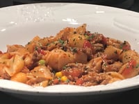 Photo de la Recette: Coquille à la Viande, Tomates et petits Légumes