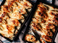 Photo de la Recette: Coquilles Farcies au Poulet, au Chou-Fleur et Brocoli