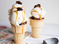 Photo de la Recette: Cornet aux Brownies et Caramel