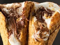 Photo de la Recette: Cornet de Guimauve et de Chocolat sur la Braise