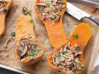 Photo de la Recette: Courge Delicata Fourrée aux Champignons