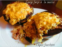 Photo de la Recette: Courge Farcie à la Saucisse