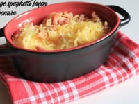 Photo de la Recette: Courge Spaghetti Façon Carbonara Sans Gluten