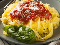 Photo de la Recette: Courge Spaghetti Sauce Diavolo