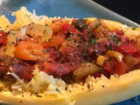 Photo de la Recette: Courgette Spaghetti avec Légumes et Sauce Végé