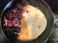 Photo de la Recette: Crêpes aux Fruits Crème et Sirop D'érable