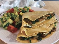 Photo de la Recette: Crêpes-repas à la Farine de Pois Chiches