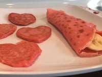 Photo de la Recette: Crêpes Roses Pour la St-Valentin