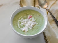 Photo de la Recette: CRÈME D’ASPERGES & GARNITURE DE CRABE