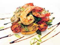 Photo de la Recette: Crevettes Sauvages et Légumes Grillés au Vinaigre Balsamique