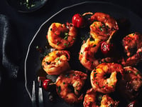 Photo de la Recette: Crevettes Scampi aux Piments Cerises Piquants