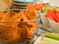 Photo de la Recette: CROUSTILLES DE TORTILLAS CUITES AU FOUR AU CHILI