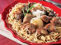 Photo de la Recette: CUBES DE VEAU AUX CHAMPIGNONS PORTOBELLOS À LA MIJOTEUSE