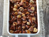 Photo de la Recette: CUBES DE VEAU DE LAIT DU QUÉBEC, STYLE BOURGUIGNON