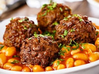 Photo de la Recette: Cuisiner des Haricots Secs aux Boulettes de Viande Hachée à L'autocuiseur