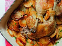 Photo de la Recette: CUISSE DE CANARD CONFITE, ET POMMES SARLADAISES