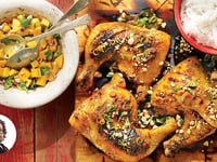 Photo de la Recette: Cuisses de Poulet Grillées à la Citronnelle et aux Arachides de Christian Bégin