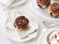 Photo de la Recette: CUPCAKES AUX BLEUETS ET AU CHOCOLAT