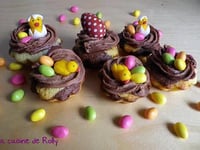 Photo de la Recette: Cupcakes de Pâques aux Trois Chocolats